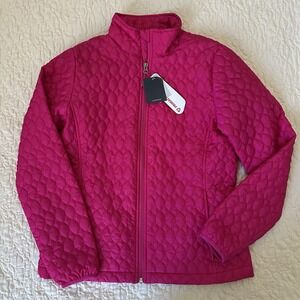 Lands End Primaloft Quilted Jacket Lightweight Puffer Women's Small Hot Pink NWT